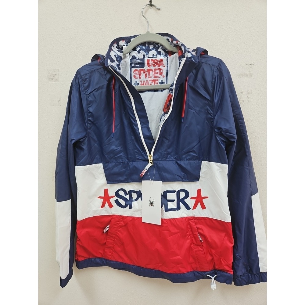 Spyder Windbreaker Anorak Women's Med  USA New With Tags Running  Rain Jacket